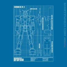 Load image into Gallery viewer, Shirts Magnets / 3&quot;x3&quot; / Sapphire RX-78-2 Blueprint
