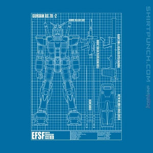 Shirts Magnets / 3"x3" / Sapphire RX-78-2 Blueprint