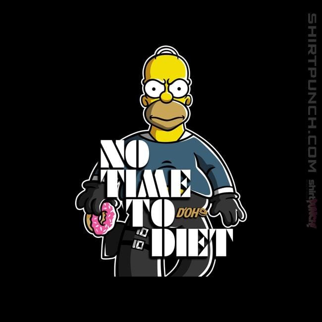 Shirts Magnets / 3"x3" / Black No Time To Diet