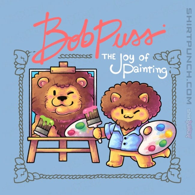 Secret_Shirts Magnets / 3"x3" / Powder Blue Kitty Painter!