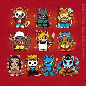 Daily_Deal_Shirts Magnets / 3"x3" / Red Pirate Kittens