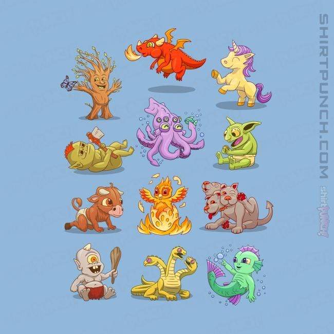Shirts Magnets / 3"x3" / Powder Blue Diapers & Dragons