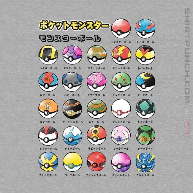 Shirts Magnets / 3"x3" / Sports Grey Types Of Pokeballs