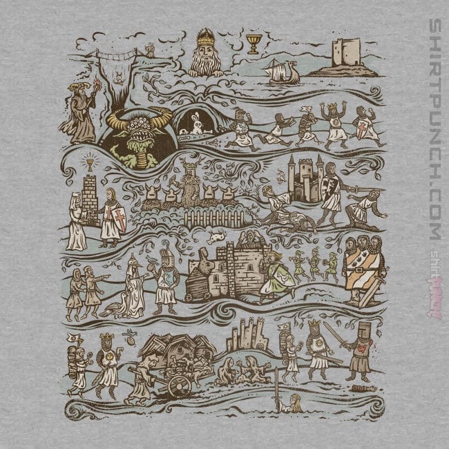 Daily_Deal_Shirts Magnets / 3"x3" / Sports Grey Tapestry Of The Quested Grail