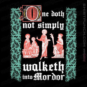 Daily_Deal_Shirts Magnets / 3"x3" / Black Walketh Into Mordor