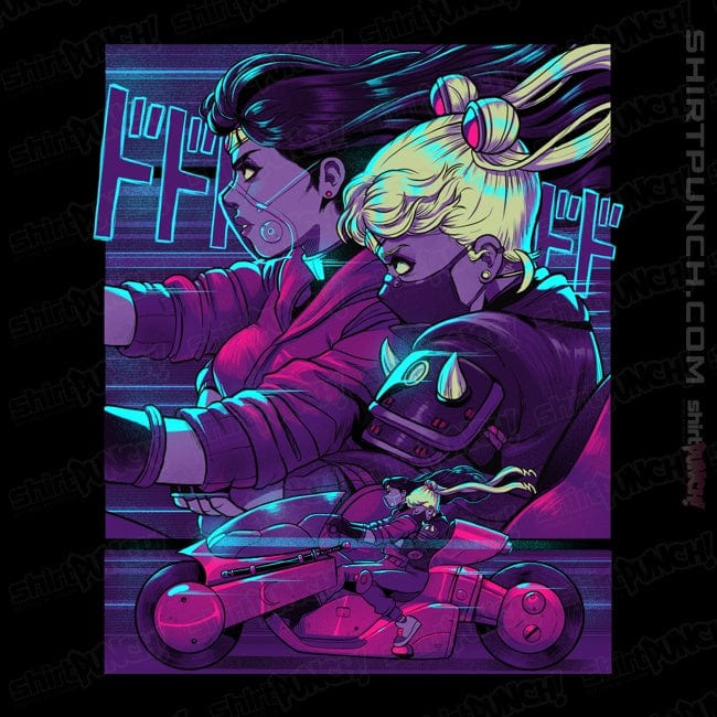 Daily_Deal_Shirts Magnets / 3"x3" / Black Neon Moon Eclipse On Mars