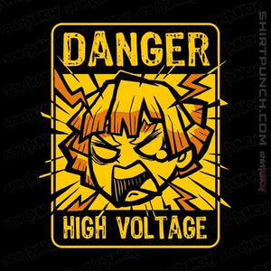 Secret_Shirts Magnets / 3"x3" / Black Danger High Voltage