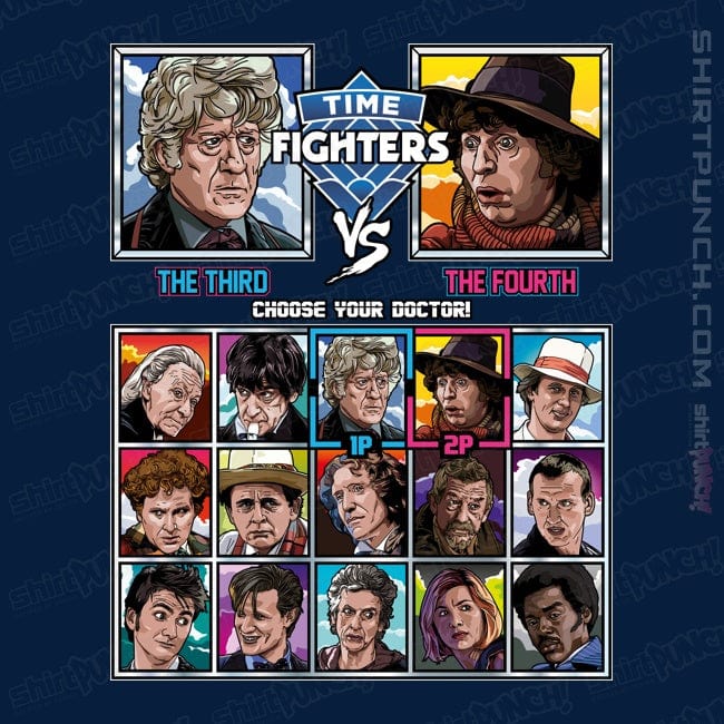 Daily_Deal_Shirts Magnets / 3"x3" / Navy Time Fighters 3rd vs 4th