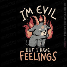 Load image into Gallery viewer, Daily_Deal_Shirts Magnets / 3&quot;x3&quot; / Black I&#39;m Evil But I Have Feelings
