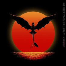 Load image into Gallery viewer, Shirts Magnets / 3&quot;x3&quot; / Black Dragon on Sunset
