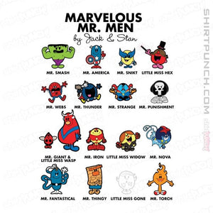 Daily_Deal_Shirts Magnets / 3"x3" / White Marvelous Mr. Men