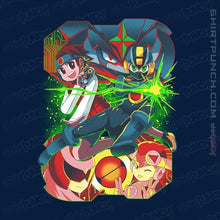 Load image into Gallery viewer, Shirts Magnets / 3&quot;x3&quot; / Navy Rockman EXE
