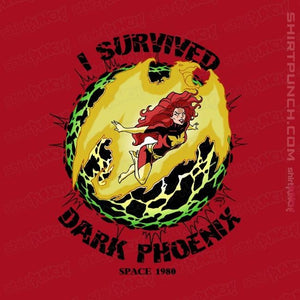 Shirts Magnets / 3"x3" / Red I Survived Dark Phoenix