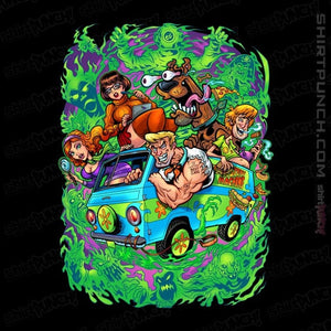 Daily_Deal_Shirts Magnets / 3"x3" / Black The Mystery Machine