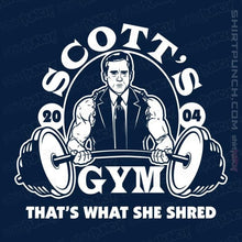 Load image into Gallery viewer, Shirts Magnets / 3&quot;x3&quot; / Navy Scott&#39;s Gym
