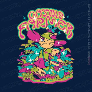 Secret_Shirts Magnets / 3"x3" / Navy Catnip Farmer