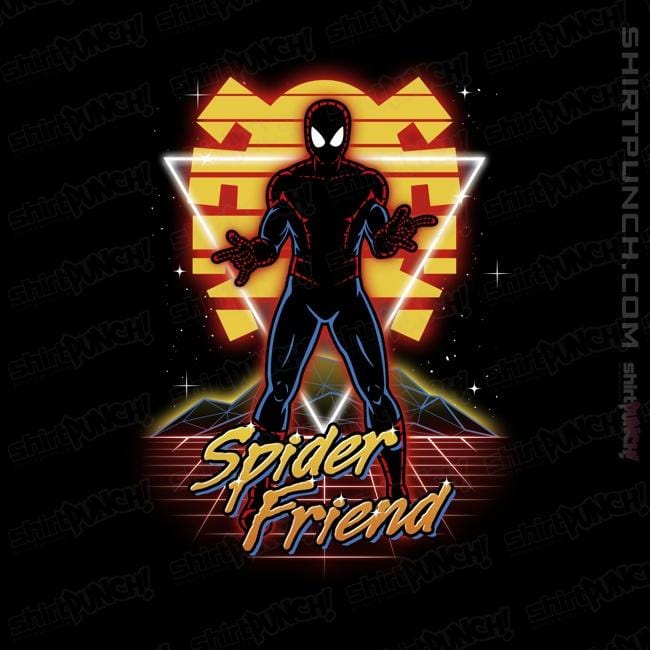 Shirts Magnets / 3"x3" / Black Retro Spider Friend