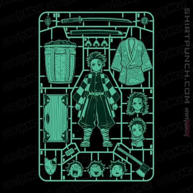 Daily_Deal_Shirts Magnets / 3"x3" / Black Tanjiro Model Sprue