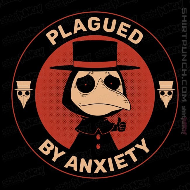 Secret_Shirts Magnets / 3"x3" / Black Plagued By Anxiety