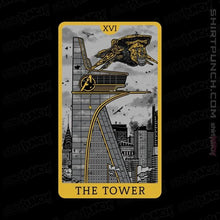 Load image into Gallery viewer, Shirts Magnets / 3&quot;x3&quot; / Black Tarot The Tower
