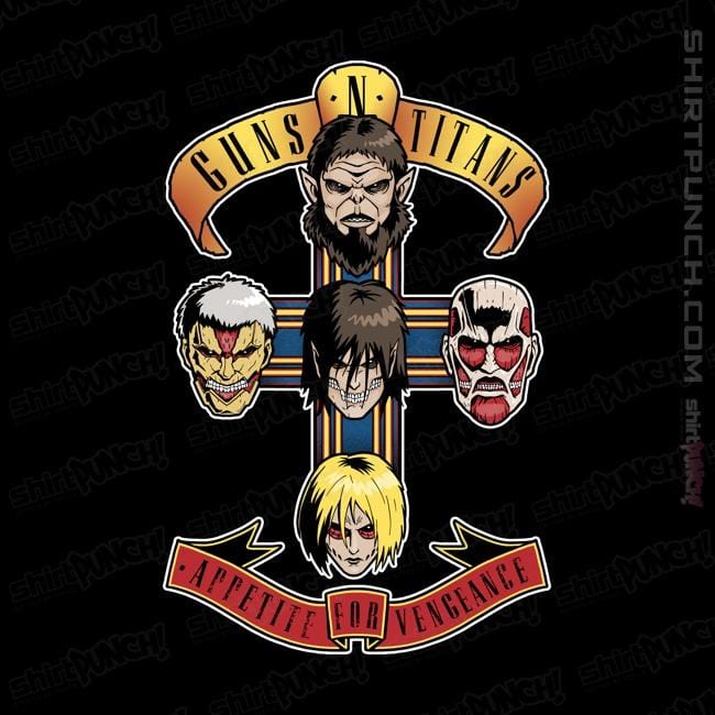 Shirts Magnets / 3"x3" / Black Guns N Titans