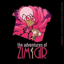 Load image into Gallery viewer, Shirts Magnets / 3&quot;x3&quot; / Black The Adventures Of Zim And Gir
