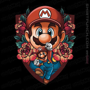 Secret_Shirts Magnets / 3"x3" / Black Mario Crest