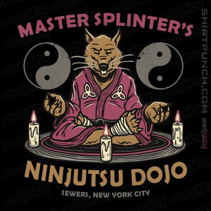 Daily_Deal_Shirts Magnets / 3"x3" / Black Splinter's Ninjutsu Dojo