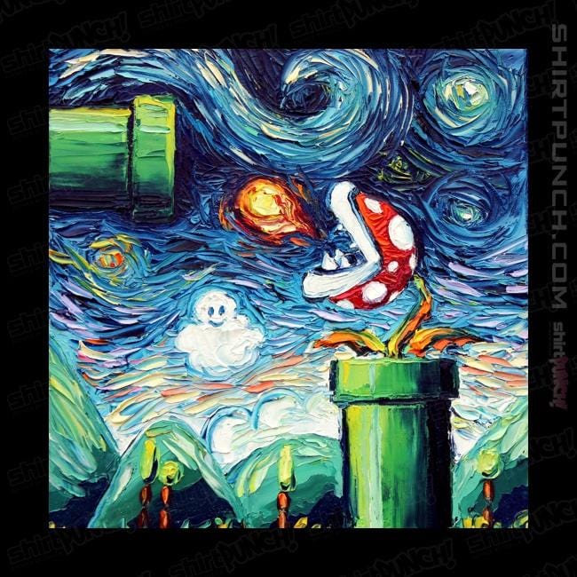 Shirts Magnets / 3"x3" / Black Van Gogh Never Leveled Up