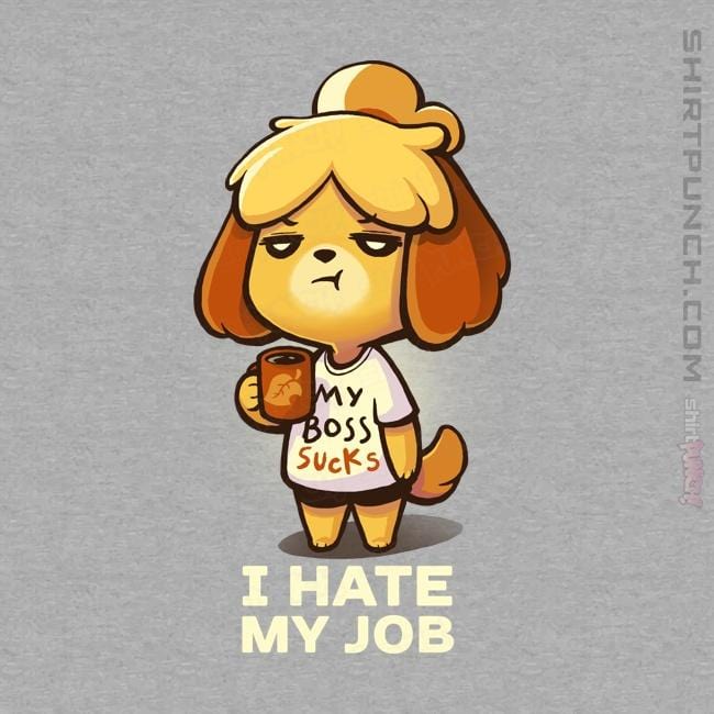 Shirts Magnets / 3"x3" / Sports Grey Hate My Job