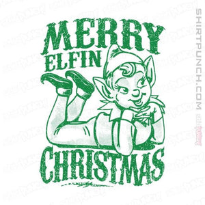 Shirts Magnets / 3"x3" / White Merry Elfin Christmas