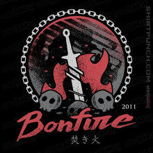 Load image into Gallery viewer, Shirts Magnets / 3&quot;x3&quot; / Black Bonfire Moonlight
