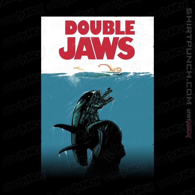 Shirts Magnets / 3"x3" / Black Double Jaws