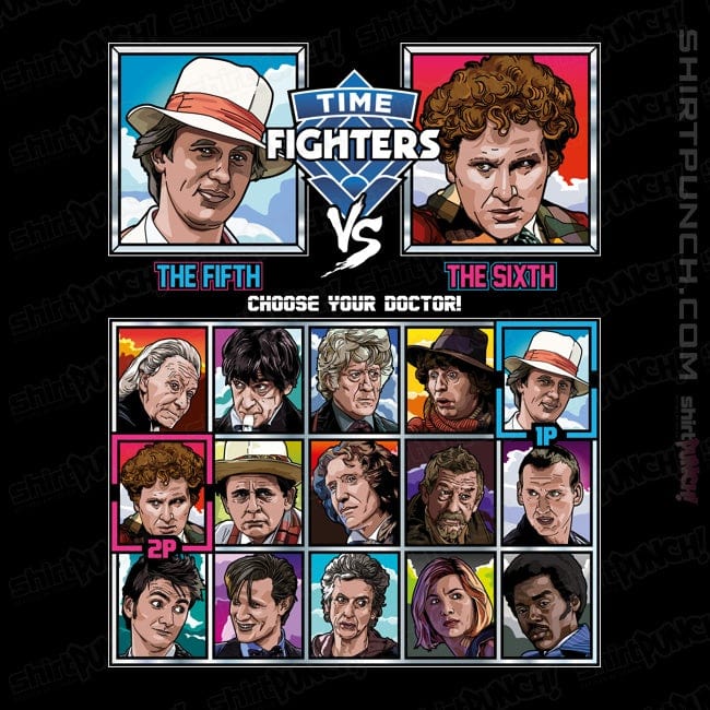 Shirts Magnets / 3"x3" / Black Time Fightersd 5th VS 6th