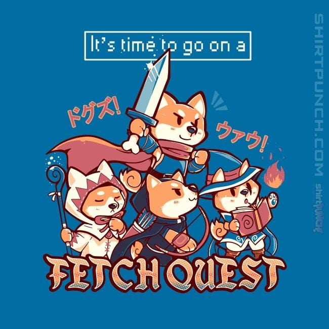 Shirts Magnets / 3"x3" / Sapphire It's Time To Go On A Fetch Quest