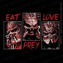 Load image into Gallery viewer, Daily_Deal_Shirts Magnets / 3&quot;x3&quot; / Black Eat Prey Love
