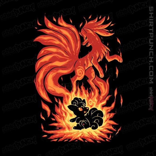 Shirts Magnets / 3"x3" / Black The Flame Tailed Fox Within