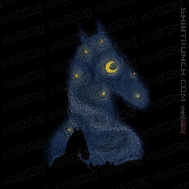 Shirts Magnets / 3"x3" / Black Hollywoo Starry Night