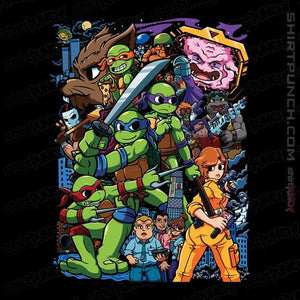 Daily_Deal_Shirts Magnets / 3"x3" / Black TMNT Pilgrim