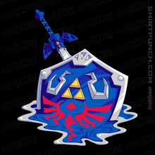 Load image into Gallery viewer, Daily_Deal_Shirts Magnets / 3&quot;x3&quot; / Black Melting Shield and Sword
