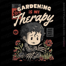 Load image into Gallery viewer, Daily_Deal_Shirts Magnets / 3&quot;x3&quot; / Black Gardening Is My Therapy
