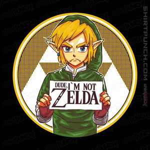 Shirts Magnets / 3"x3" / Black Dude, I'm Not Zelda