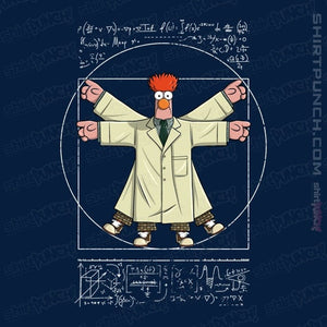 Daily_Deal_Shirts Magnets / 3"x3" / Navy Vitruvian Puppet