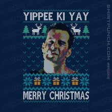 Load image into Gallery viewer, Shirts Magnets / 3&quot;x3&quot; / Navy Yippee Ki Christmas
