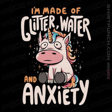 Load image into Gallery viewer, Daily_Deal_Shirts Magnets / 3&quot;x3&quot; / Black I&#39;m Made Of Glitter, Water, And Anxiety
