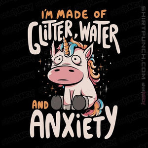 Daily_Deal_Shirts Magnets / 3"x3" / Black I'm Made Of Glitter, Water, And Anxiety