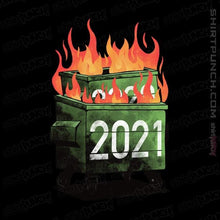 Load image into Gallery viewer, Shirts Magnets / 3&quot;x3&quot; / Black 2021 Double Dumpster Fire
