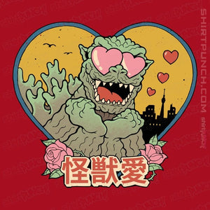 Daily_Deal_Shirts Magnets / 3"x3" / Red Kaiju Love