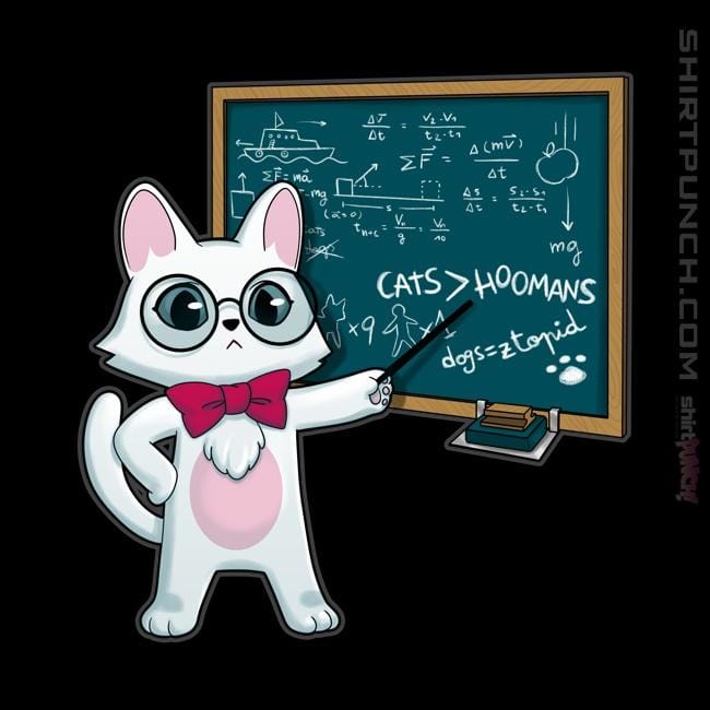 Shirts Magnets / 3"x3" / Black Scientist Cat