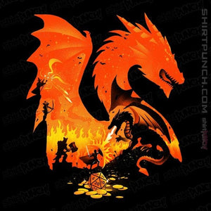 Daily_Deal_Shirts Magnets / 3"x3" / Black Fantasy Flames